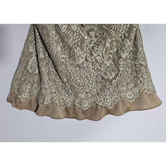 Vintage The Limited Padded Bra Top, Y2K, green, lace and sequin details - Picture 6 of 12